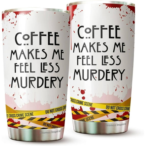 Halloween Decorations - Halloween Gifts - Horror Movies Lover Gifts - Halloween Mugs - Crime Scene True Crime Tumbler 20Oz - Gifts for Men, Women, Friends on Christmas, Birthday