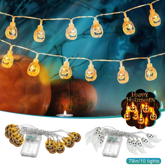 Halloween Decorations Halloween Lights 9.84FT 20 LED Battery Operated String Lights Cute For Window Indoor Outdoor Decor Halloween Party Decorations