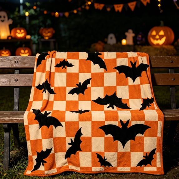 Halloween Decorations, Halloween Printed Fleece Blanket, Halloween Home Decor, Halloween Throw Blanket, for Home Decor Holiday Gifts Decorations