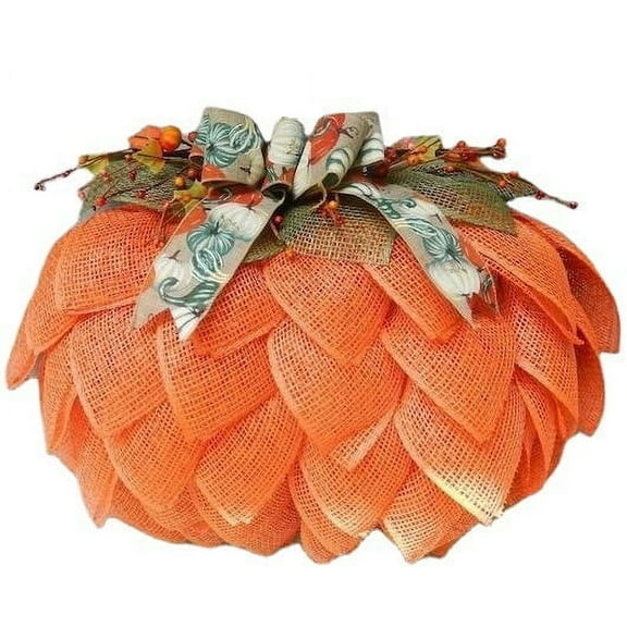 Halloween Decorations Halloween Pumpkin Wreath Fabric Halloween Wreath Doorstep Pumpkin Fall Yard Decoration Arrangement Props for Indoor Outdoor Party Decorations