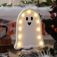 thumbnail image 1 of Halloween Decorations, Halloween Room Decor, Light Up Wooden Ghost, Handmade Ghost Board with Light for Halloween Indoor Outdoor Decoration, Suitable for Kitchen Mantel Tabletop Window(2PCS), 1 of 8