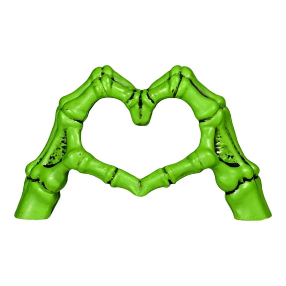 Halloween Decorations Halloween Skeleton Heart Hands – Gothic Skeleton Hand Statue Resin Heart Gesture Sculpture For Home Bookshelf Table & Gothic Wedding Gift Desktop Ornament Utility Home Decor