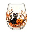 thumbnail image 1 of Halloween Decorations Halloween Stemless Glasses Drinking Glasses 15Oz Pattern Tumbler Cups Pumpkin Printed Flat Glass Halloween Drinkware For Party Fall Glass&Bottle, 1 of 6