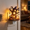 thumbnail image 1 of Halloween Decorations Halloween Tree House Night Light Plug in Spooky Cute Ghost Pumpkin Wall Decor for Home Party, 1 of 5