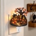 thumbnail image 1 of Halloween Decorations Halloween Tree House Night Light Plug in Spooky Cute Ghost Pumpkin Wall Decor for Home Party, 1 of 5
