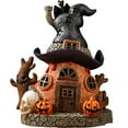 thumbnail image 1 of Halloween Decorations,Halloween Village Houses, Resin Spooky Town Happy Haunted House for Home and Party Table Desk Mantel (15.7cm/6.18 in), 1 of 8