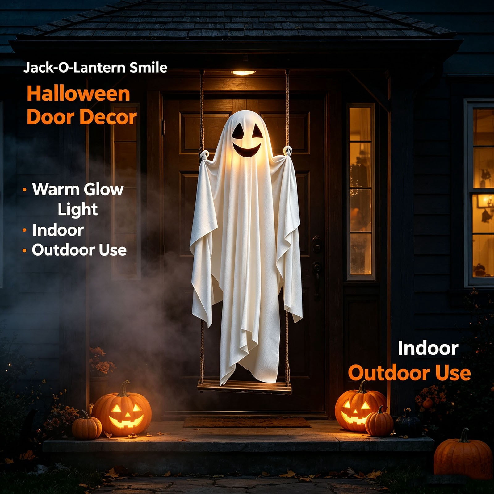 Halloween Decorations Hanging Glowing Ghost Lighted Spooky Cloth for