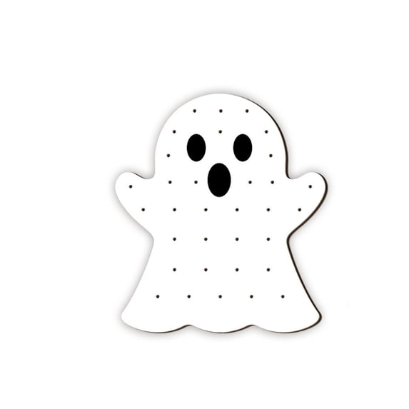 Halloween Decorations for Home Spooky Halloween Decor 11 Inch Wooden Display Stand Halloween Tiered Tray Decor Desktop Organizer Shelf for Halloween Party Decor White Ghost Style,