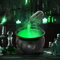 Halloween Decorations Indoor, DIY Floating Potion Set with Halloween Witches Cauldron and Mist Maker, Black Cauldron Bowl Hocus Pocus Party Decor for Home Table Mantel Table Decor 19.5cm