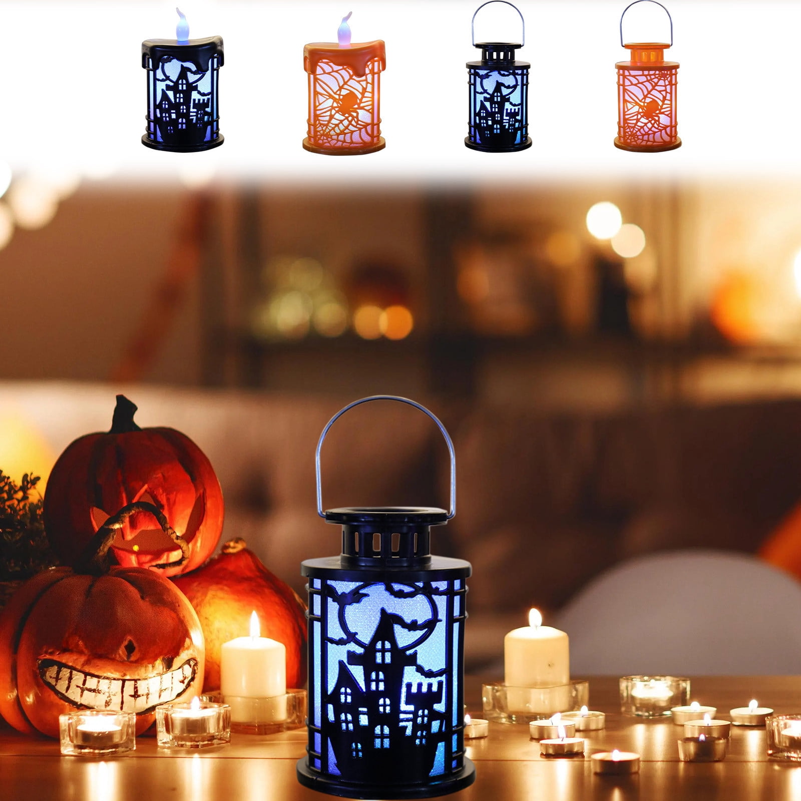 Halloween Decorations Indoor Flameless Candle Light LED Electronic ...