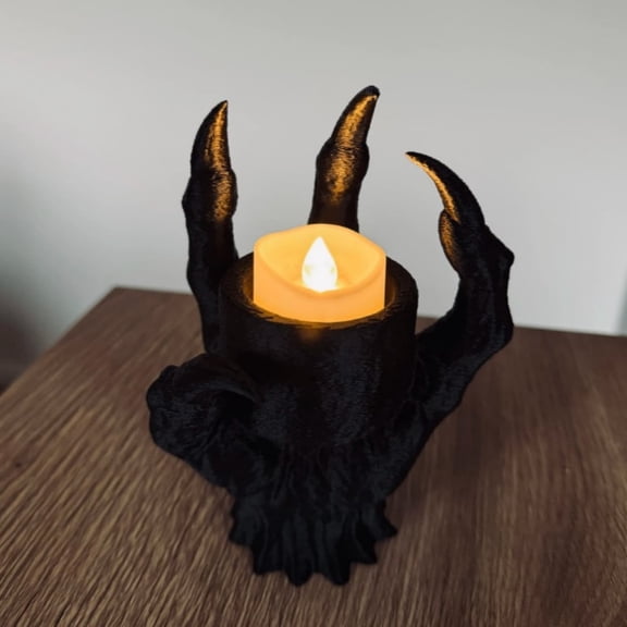 Halloween Decorations Indoor Gothic Decor,Skeleton Hand Candle Holder,Hand Floor Lamp Wall Mounted Creepy Reaching Hands with Lighted Candles for Gothic Wall Decorations