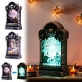 thumbnail image 1 of Halloween Decorations Indoor Halloween Tombstone LED Lamp, Skull Pattern Night Light, Battery Powered Spooky Decor, Haunted House Party Prop, Grave Yard Outdoor Decoration, 1 of 6