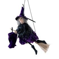 Halloween Decorations Indoor Outdoor - Halloween Decorative Witch'S Magic Broom - Halloween Figure | Scope Hanging Decorations For Halloween | Festivals Soft Decorations Home Plush