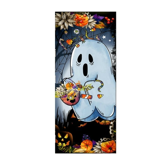 Halloween Decorations Indoor Outdoor - Halloween Ghost Skeleton Witch Series Door Curtain - Door Cover Halloween Decorations Indoor Door Home Decor House Halloween Stickers