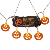 Halloween Decorations Indoor Outdoor - Pumpkin Lantern - Halloween Pumpkin String Lights Battery Operated Halloween Decorations Outdoor Indoor Halloween Party Decor (Warm Light)