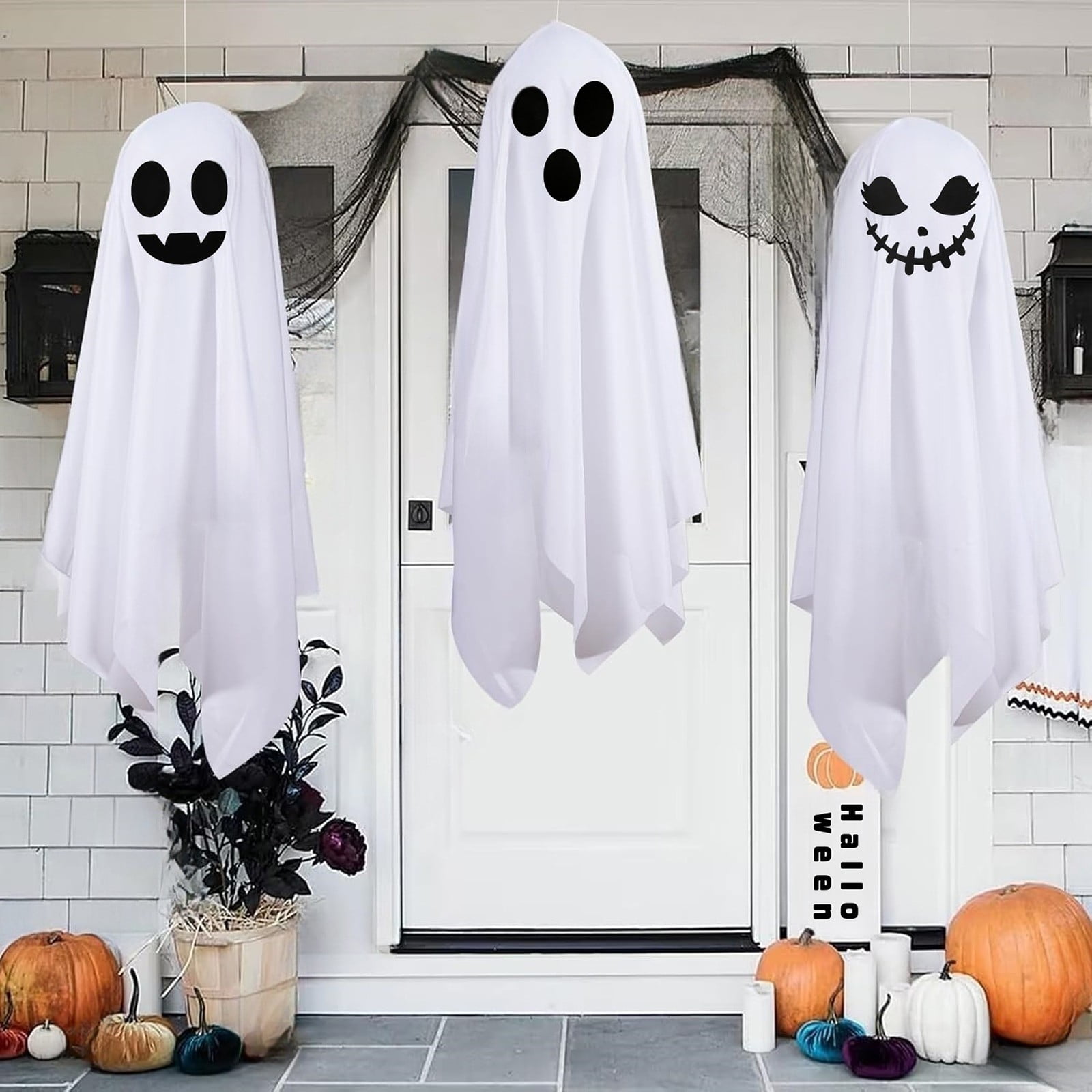 Halloween Decorations Indoor Outdoor, Spooky Ghosts Fabric Spirit Prop ...