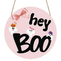 Halloween Decorations Indoor Outdoor - Wooden Sign Pink Halloween Decoration - Wood Sign Halloween Decor Halloween Door Sign Wall Decor And Black Halloween Decor Door Hanger