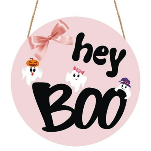 Halloween Decorations Indoor Outdoor - Wooden Sign Pink Halloween Decoration - Wood Sign Halloween Decor Halloween Door Sign Wall Decor And Black Halloween Decor Door Hanger