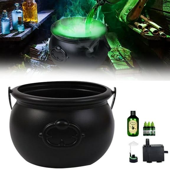 Halloween Decorations Indoor Witches Cauldron with Magic Floating Potion Bottle