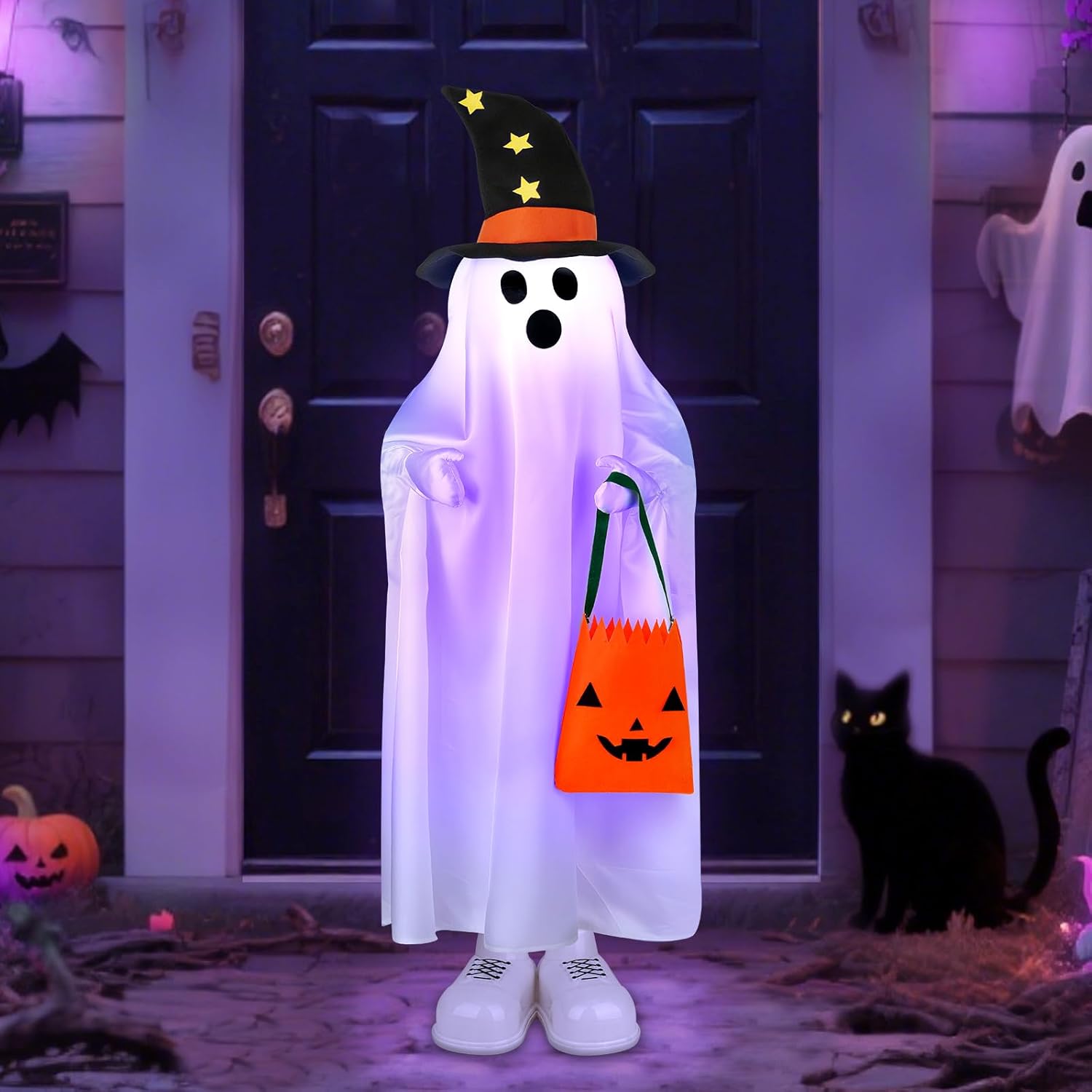Halloween Decorations Light Up Ghost - 40 Inch Trick or Treat Jack O ...