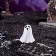 thumbnail image 1 of Halloween Decorations, Mini Resin Figures, White Ceramic Floating Ghost with Solid Color for Desktop Mini Garden Or Terrarium, Moe Grain Ornament, 1 of 6