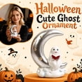 thumbnail image 1 of Halloween Decorations Moon Ghost Figurine Home Decor Statue for Indoor Outdoor Party Tabletop Display Seasonal Festive Gift Idea, 1 of 7