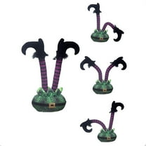 Halloween Decorations Novelty Witch Legs Centerpiece for Table, Plush Witch Leg Boot Ornament for Halloween Party Supplies Indoor Decorations