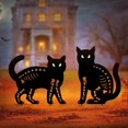 thumbnail image 1 of Halloween Decorations Outdoor,2 Pack Spooky Metal Black Cat Garden Stake,Outdoor Halloween Decorations, 1 of 12