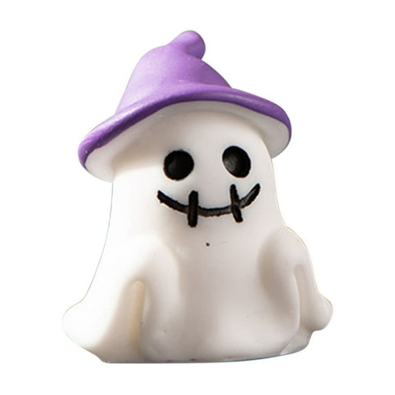 Halloween Decorations Outdoor 2024 NEW Mini Halloween Garden Figurines Cute Pumpkin Ghost Resin Miniature Model Witch Figurines Decorated Halloween Party DIY Decoration
