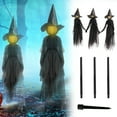 thumbnail image 1 of Halloween Decorations Outdoor, 4.75 FT Set of 1 Witches Holding Hands, Multicolored Lighted Halloween Witches Garden Stake, Glowing Head Witch Decorations for Home Outside Yard Lawn Garden Decor, 1 of 5