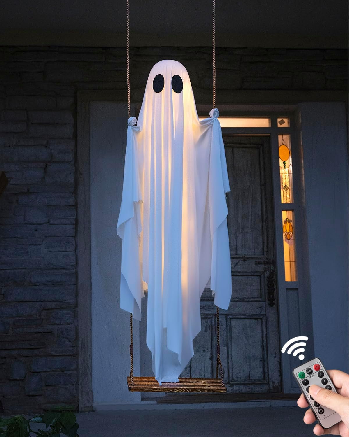 Halloween Decorations Outdoor - 5 FT Large Hanging Swing Ghost ...
