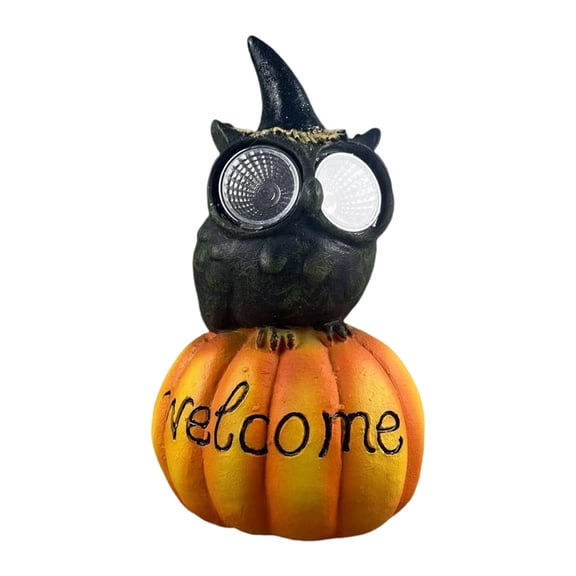 Halloween Decorations Outdoor Desktop Ornament Owl Pumpkin Tabletop for Fall Seasonal Home Desk Thanksgiving Idea