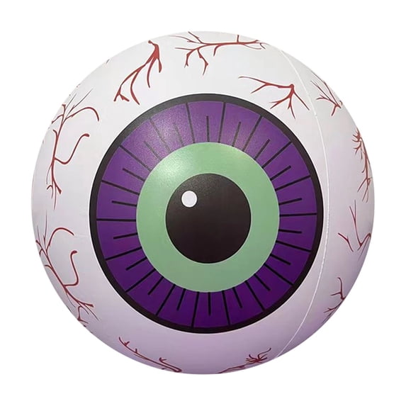 Halloween Decorations Outdoor Giant Inflatable Ball Spooky Light Up Eyeball Design Durable Purple and Green Tone Halloween Inflatable for Front Yard Backyard Lawn Display Outside