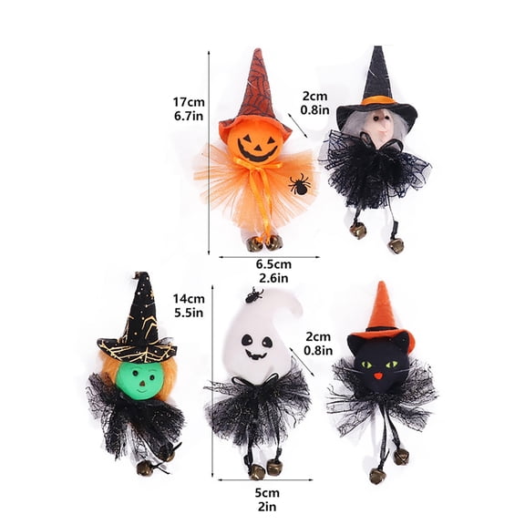 Halloween Decorations Outdoor Hanging Ghost Bell Ornaments, Haunted House Layout Ornament Windbell Pendant for Party Door Entryway Tree Yard Decor
