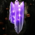 thumbnail image 1 of Halloween Decorations Outdoor Hanging Light up Ghost with Spooky LED Light,47” White Ghosts Halloween Hanging Decoration for Front Yard Patio Lawn Garden Party Decor, 1 of 7