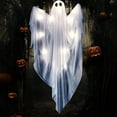 thumbnail image 1 of Halloween Decorations Outdoor Hanging Light up Ghost with Spooky LED Light,47” White Ghosts Halloween Hanging Decoration for Front Yard Patio Lawn Garden Party Decor, 1 of 7