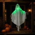 thumbnail image 1 of Halloween Decorations Outdoor Indoor 27.6" Light Up Ghost Decorations with LED Lights Hanging Ghost Halloween Decor for Yard Porch Garden Lawn Party Halloween Ghost Decor, 1 of 7