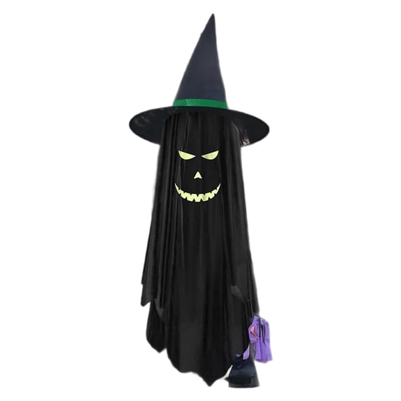 Halloween Decorations Outdoor Indoor, Hanging Spooky Ghost Decorations with Glowing Face, Hanging Ghost Halloween Decor for Yard Porch Garden Lawn Party