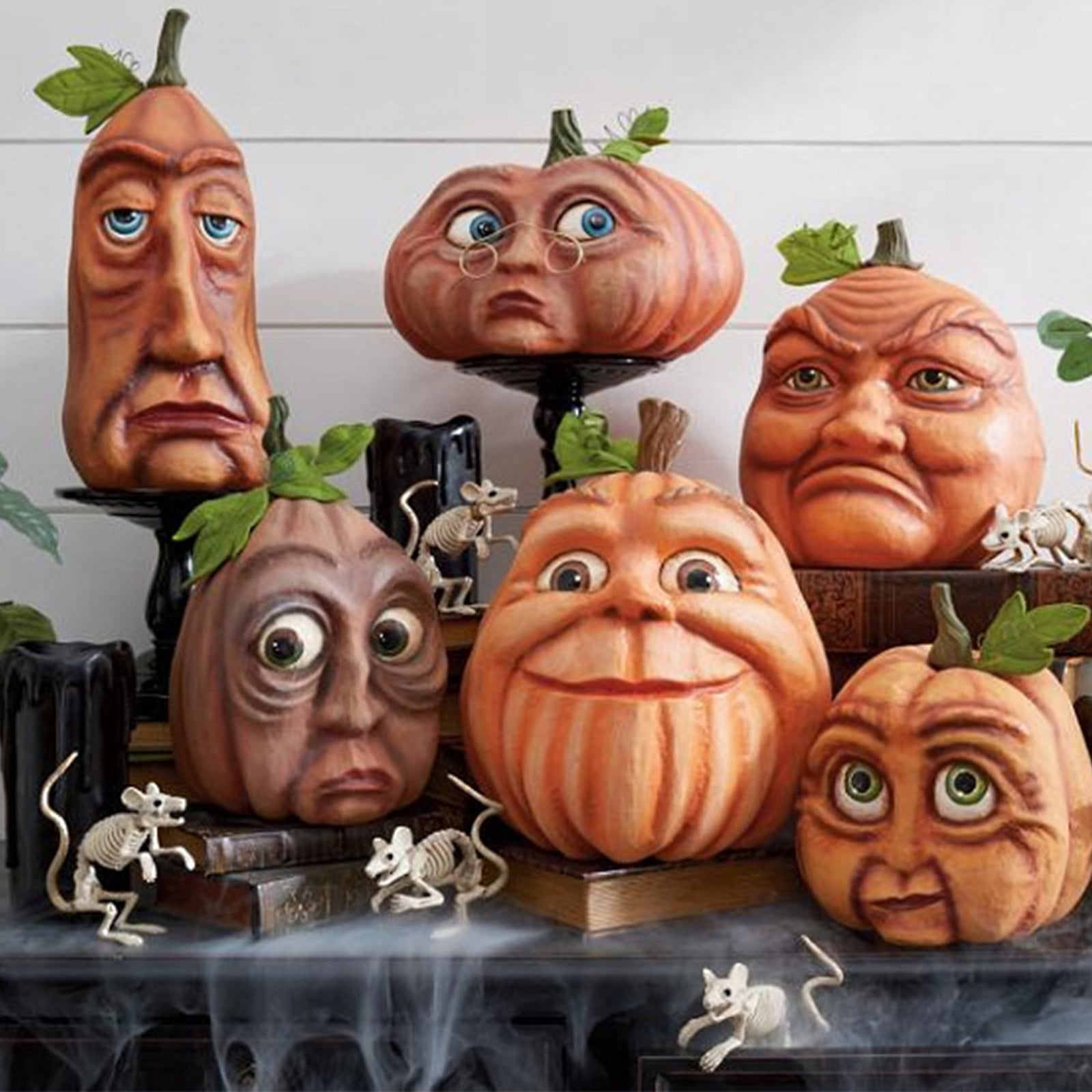 Halloween Decorations Outdoor Indoor Jack O Lanterns，6 PcsOrnaments