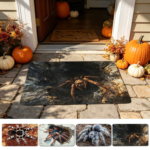 Halloween Decorations Outdoor Indoor, Tarmeek Halloween Door Mat, Bathroom Mat 40x60cm Spooky Decorative Non-Slip Absorbent Bath Mat Indoor Doormat