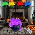 thumbnail image 1 of Halloween Decorations Outdoor, Large Witch Cauldron, Halloween Decor, with Large Tripod/Multicolor Lights/Cotton/30PCS Ball, Witch Cauldron Magic Candy Bucket Decoration, for Porch Outdoor Party, 1 of 6