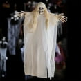 thumbnail image 1 of Halloween Decorations Outdoor, Life Size Poseable Skull with Suction Cups, Bendable Arms for Hanging, Reusable Lightweight Prop for Windows, Tree, Yard Party Decor, 1 of 6
