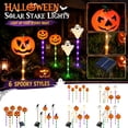 thumbnail image 1 of Halloween Decorations Outdoor Lights Solar Powered 6 Pack Pumpkin and Ghost Stake Lights for Yard Garden Pathway Holiday Spooky Decor Gift for Halloween Lovers, 1 of 6