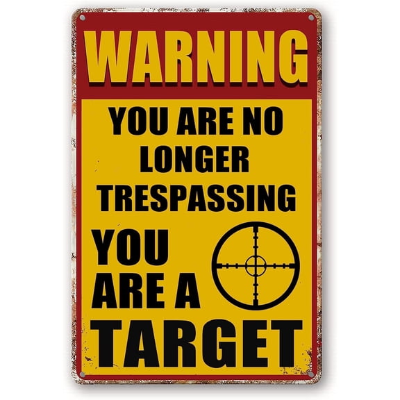 Halloween Decorations Outdoor Scary Metal Sign Halloween Bloody Horror Signs For Party Enter At Your Own Risk 12"x8"