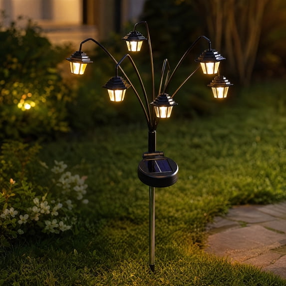 Halloween Decorations Outdoor Solar Lights, Halloween Lights Outdoor Solar Lights Waterproof with LED Ghosts Bats Spiders Pumpkin Light, 8 Modes Solar Pathway Lights for Halloween's Decor