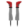 thumbnail image 1 of Halloween Decorations, Outdoor Yard Stakes, Realistic Witch Leg Halloween Garden Decor, Waterproof Foam and Polyester Material, 17 Inch Durable Spooky Holiday Props, Easy to Install, 1 of 6