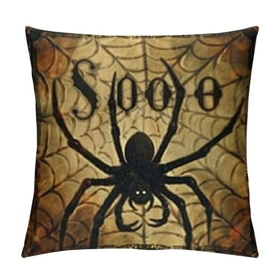 Halloween Decorations Pillow Covers Old Yellowing Halloween Pumpkin Bat Spider Skull Outdoor Pillowcases Farmhouse Decor Throw Pillows Fall Decorative Square Cushion Case