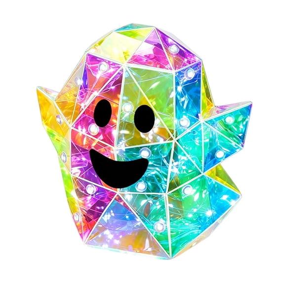 Halloween Decorations Prismatic Iridescent Spooky Ghost LED Ghost Light for Living Room, Garden, Kitchen Decor