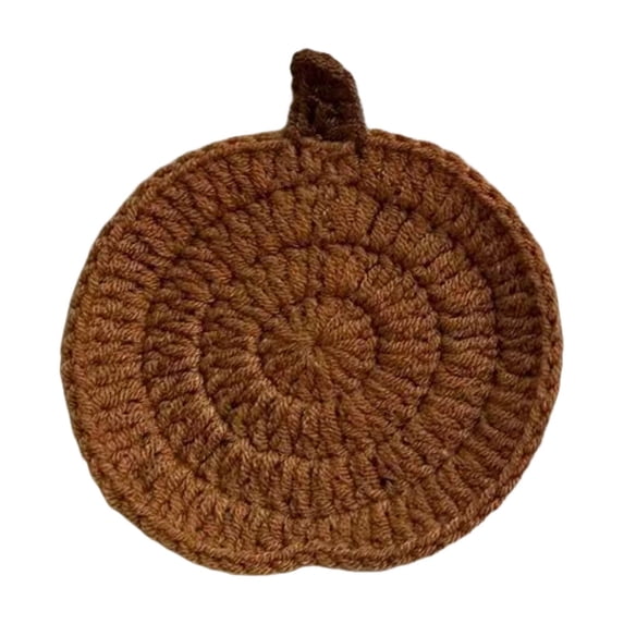 Halloween Pumpkin Cup Coaster, Fall Season Tabletop Drink Mat, Farmhouse Centerpiece for Kitchen Halloween Party Decorations
