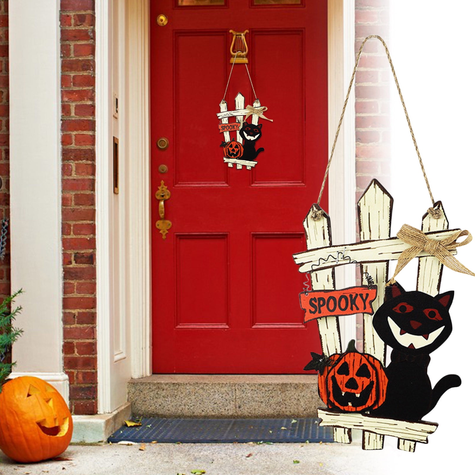 Halloween Decorations Halloween Pumpkin Hanging Sign Front Door